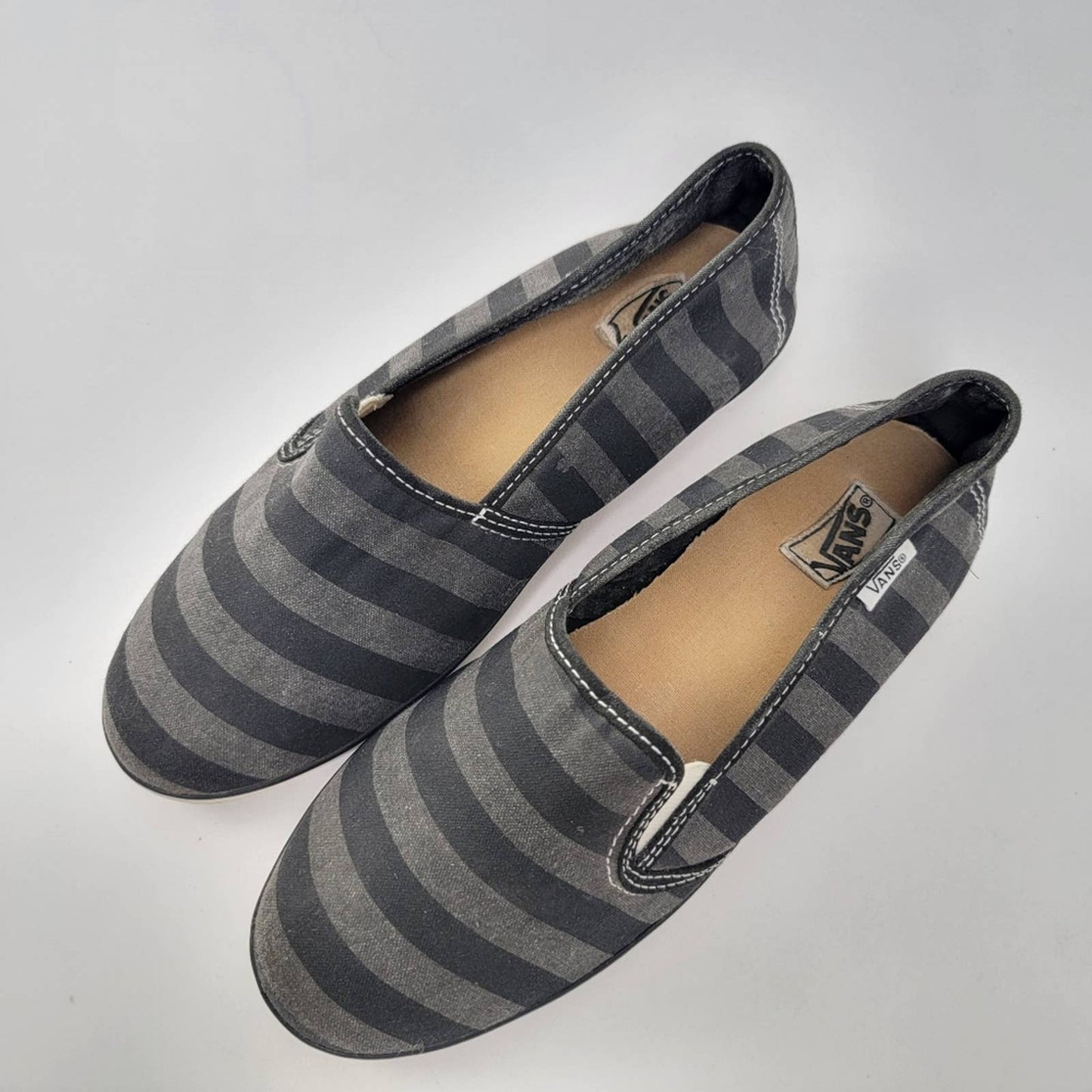 Vans Canvas Striped Slip On Ballet Shoes - 7
