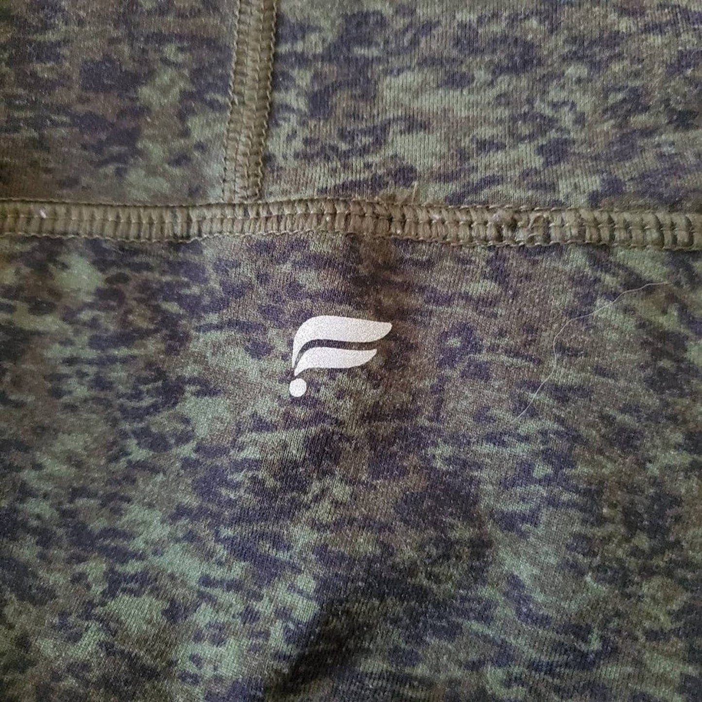 Fabletics Mila High Waist Camo Print Green Legging - M