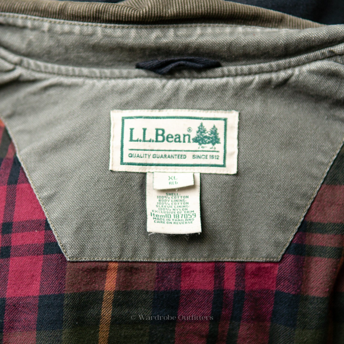 Vintage 90s L.L. Bean Canvas Forest Green Barn Jacket - XL