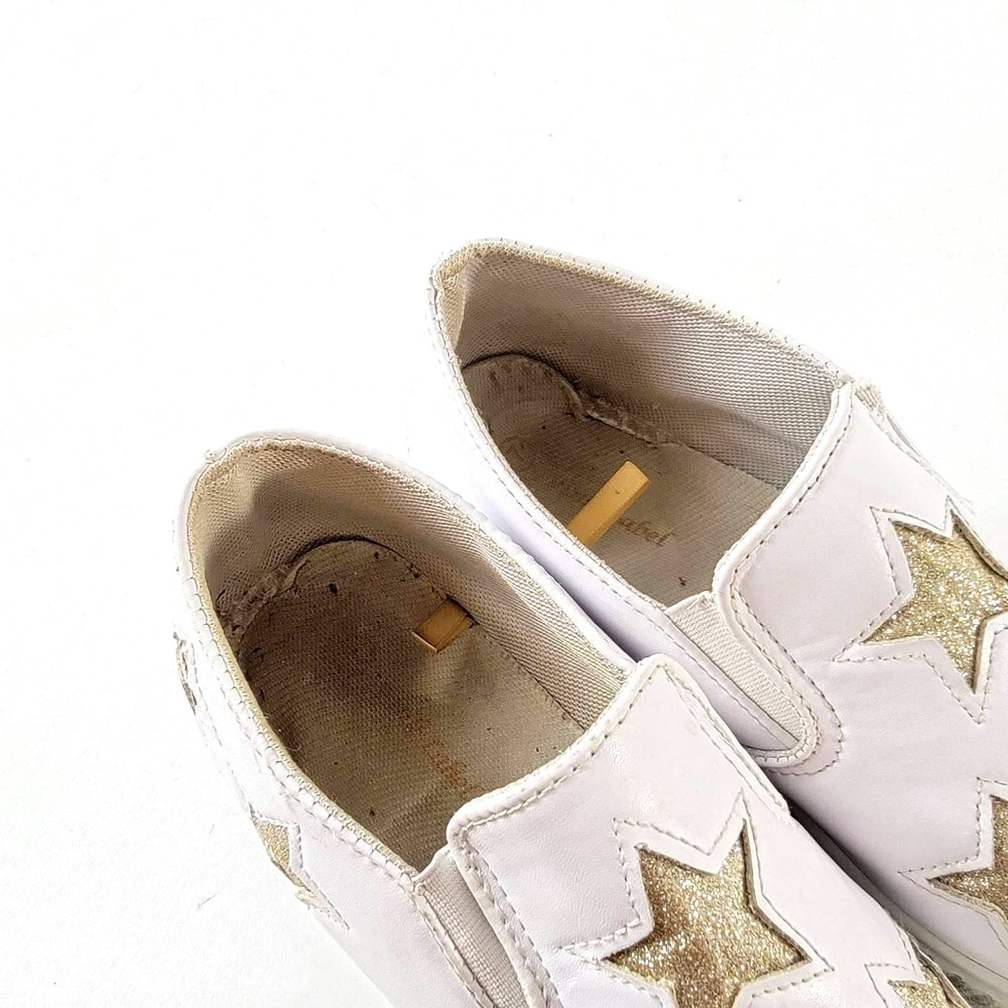 Chunky White Leather Platform Sneakers - 7