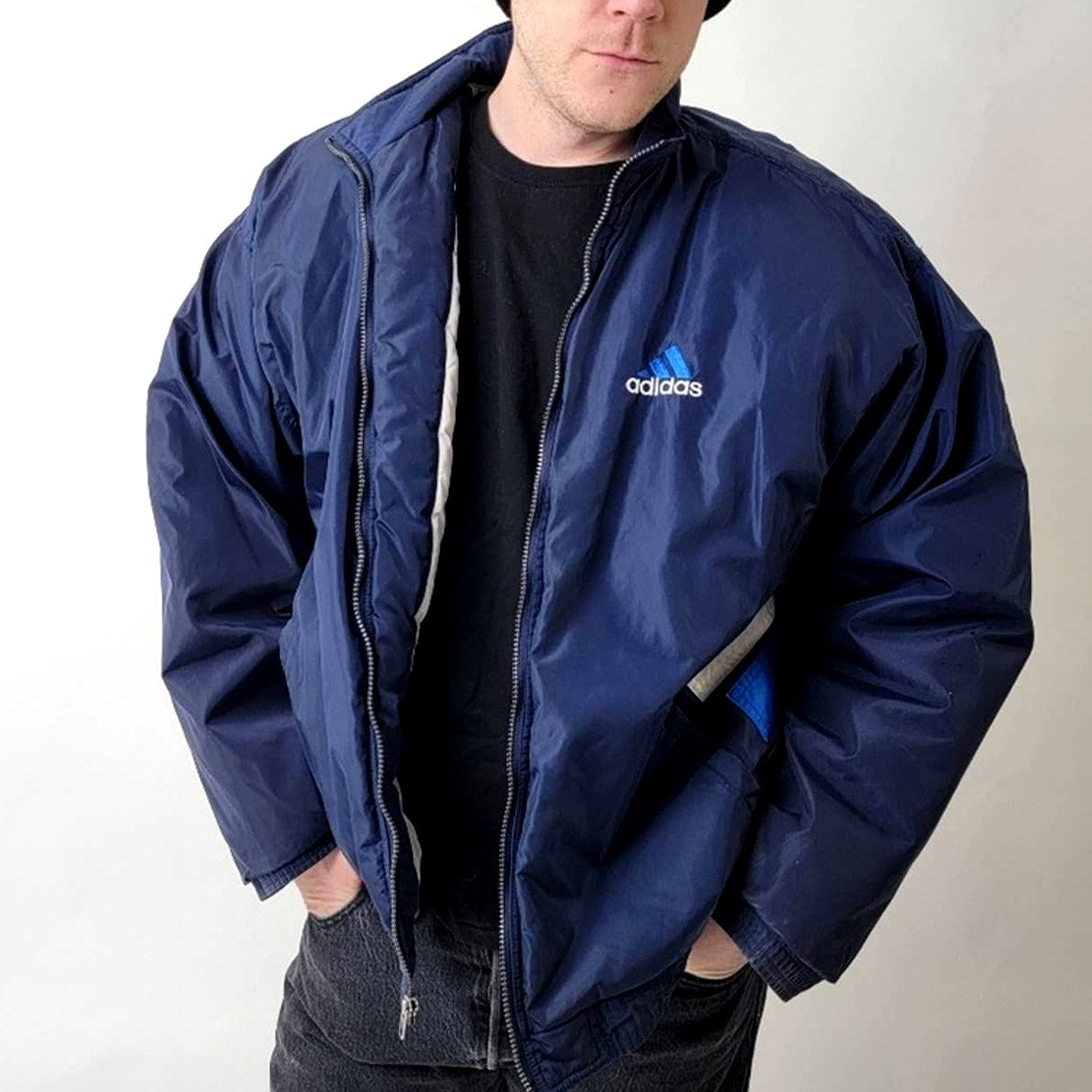 Vintage Y2k adidas Quilted Puffer Jacket Parka - XL