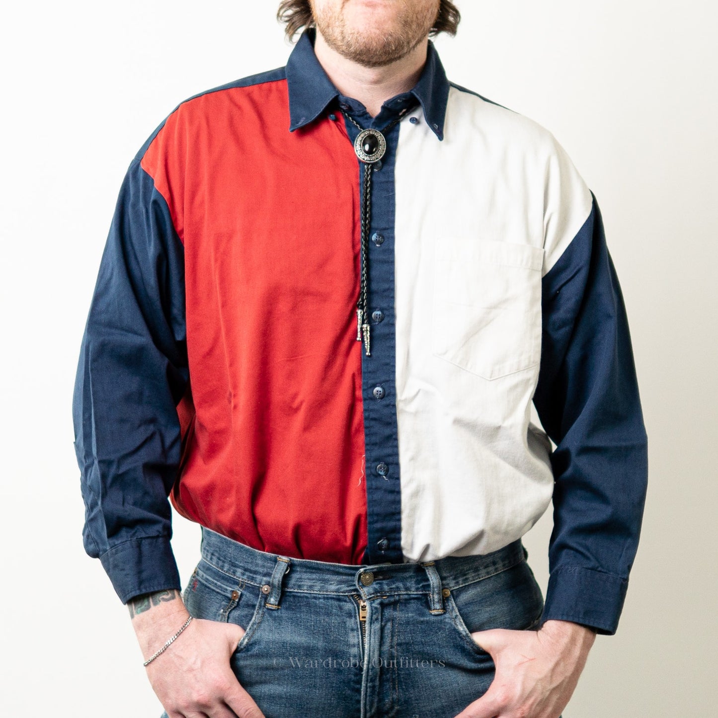 Vintage 90s Western TEXAS Flag Button Up by Panhandle Slim
