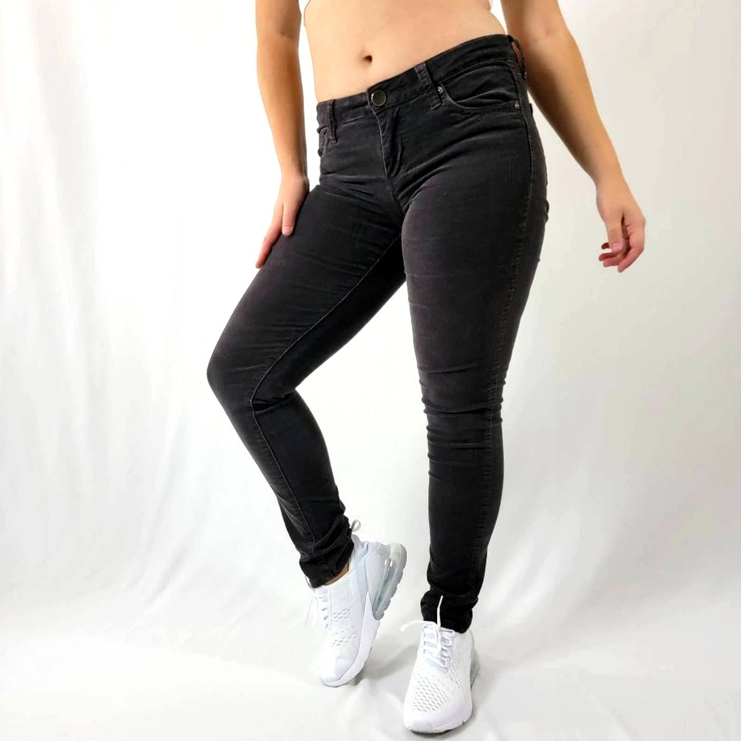 Kut from the Kloth Diana Skinny Black Corduroy Jeans - 6