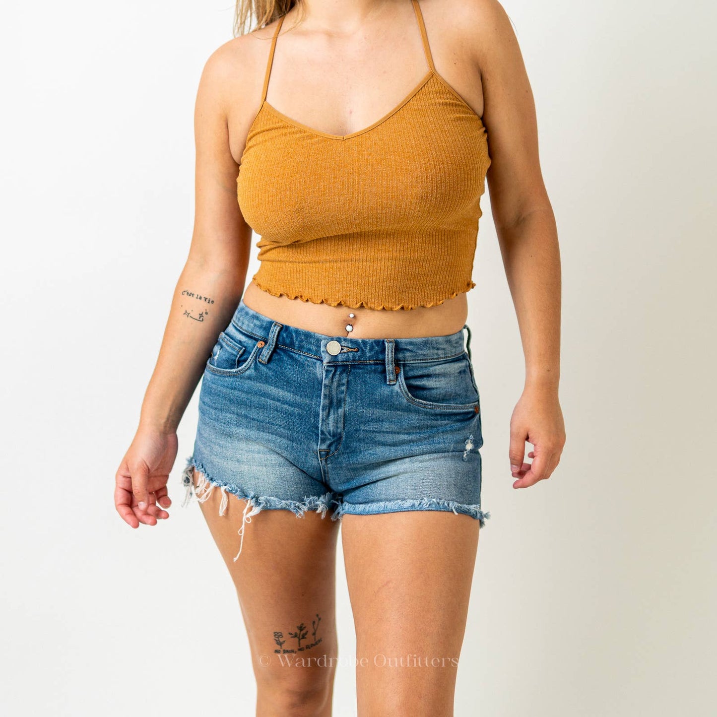 Blank NYC Cutoff Cheeky Stretch Denim Jean Shorts