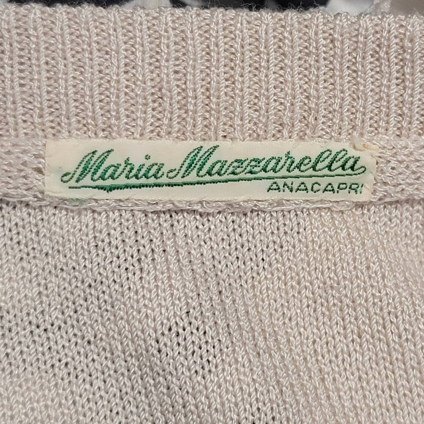 Vintage 70s Maria Mazzarella Anacapri Italian Knit Fisherman Sweater