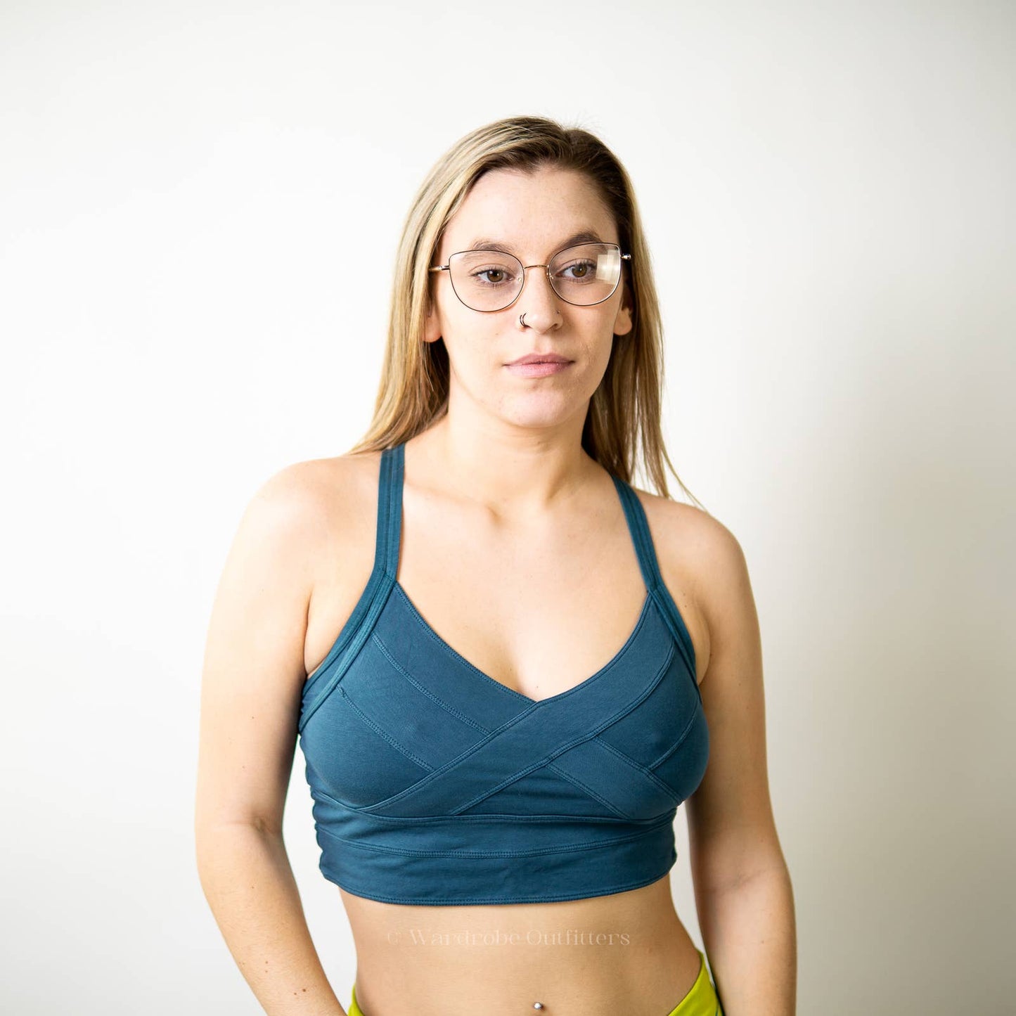The Balance Collection Teal Aqua Blue Sports Bra - M