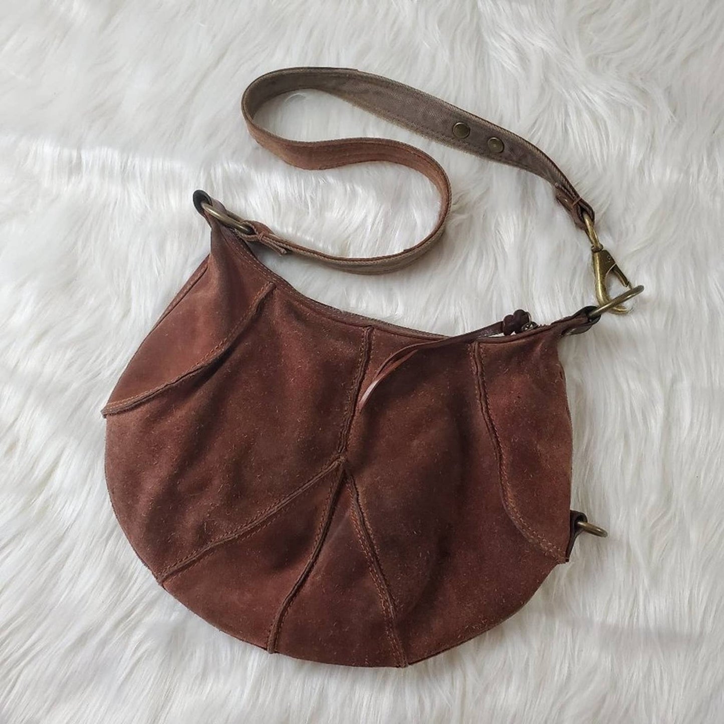 Lucky Brand Y2K Brown Leather Shoulder Bag