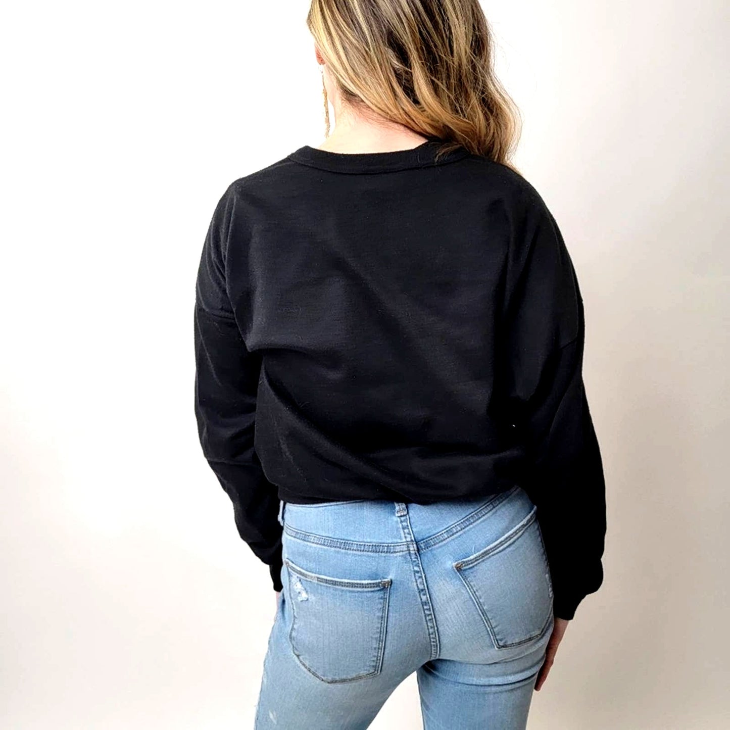 Vintage 90s Black Muted Floral Sweatshirt