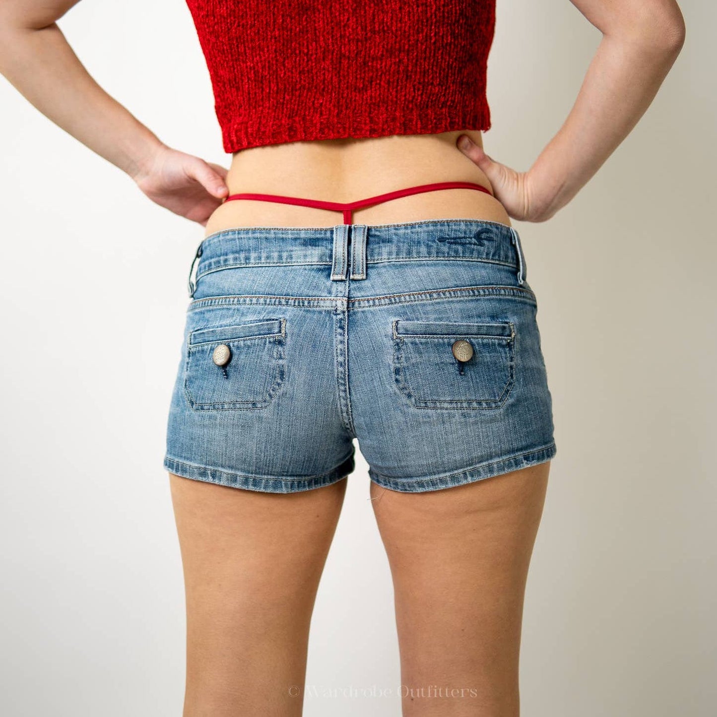 Vintage Y2K American Eagle Patch Pocket Mini Low Rise Shorts
