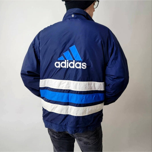 Vintage Y2k adidas Quilted Puffer Jacket Parka - XL