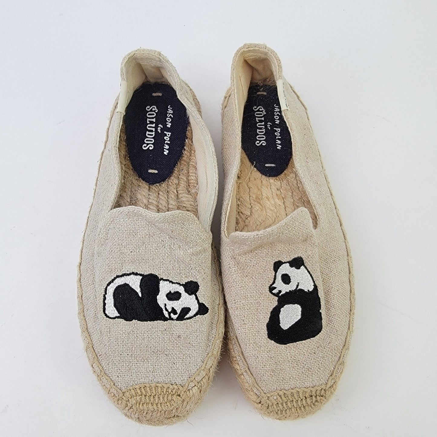 Soludos x Jason Polan Platform Espadrille Panda Flats - 6