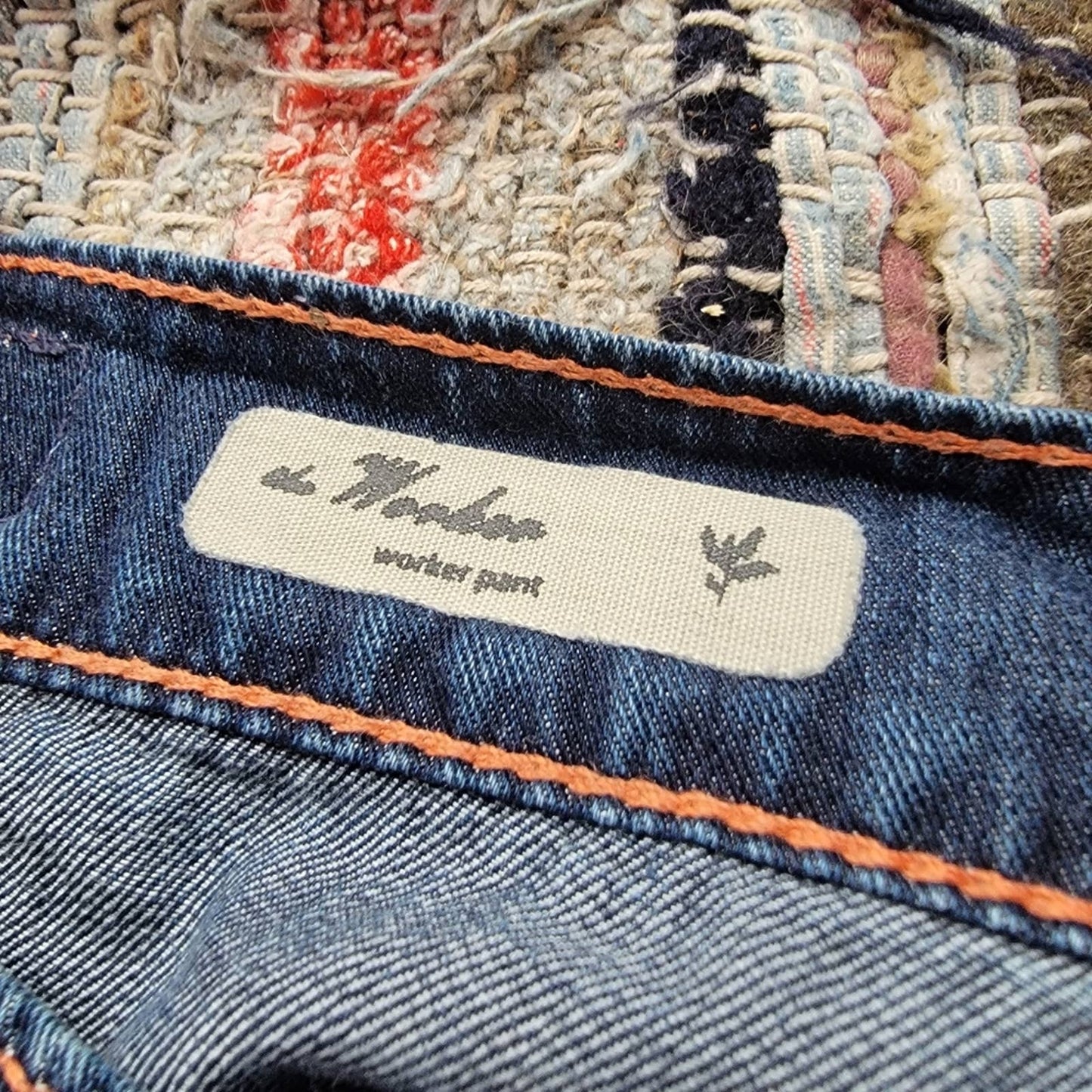 Vintage Y2K AG flared wide leg raw hem low rise dark wash Jeans - 27