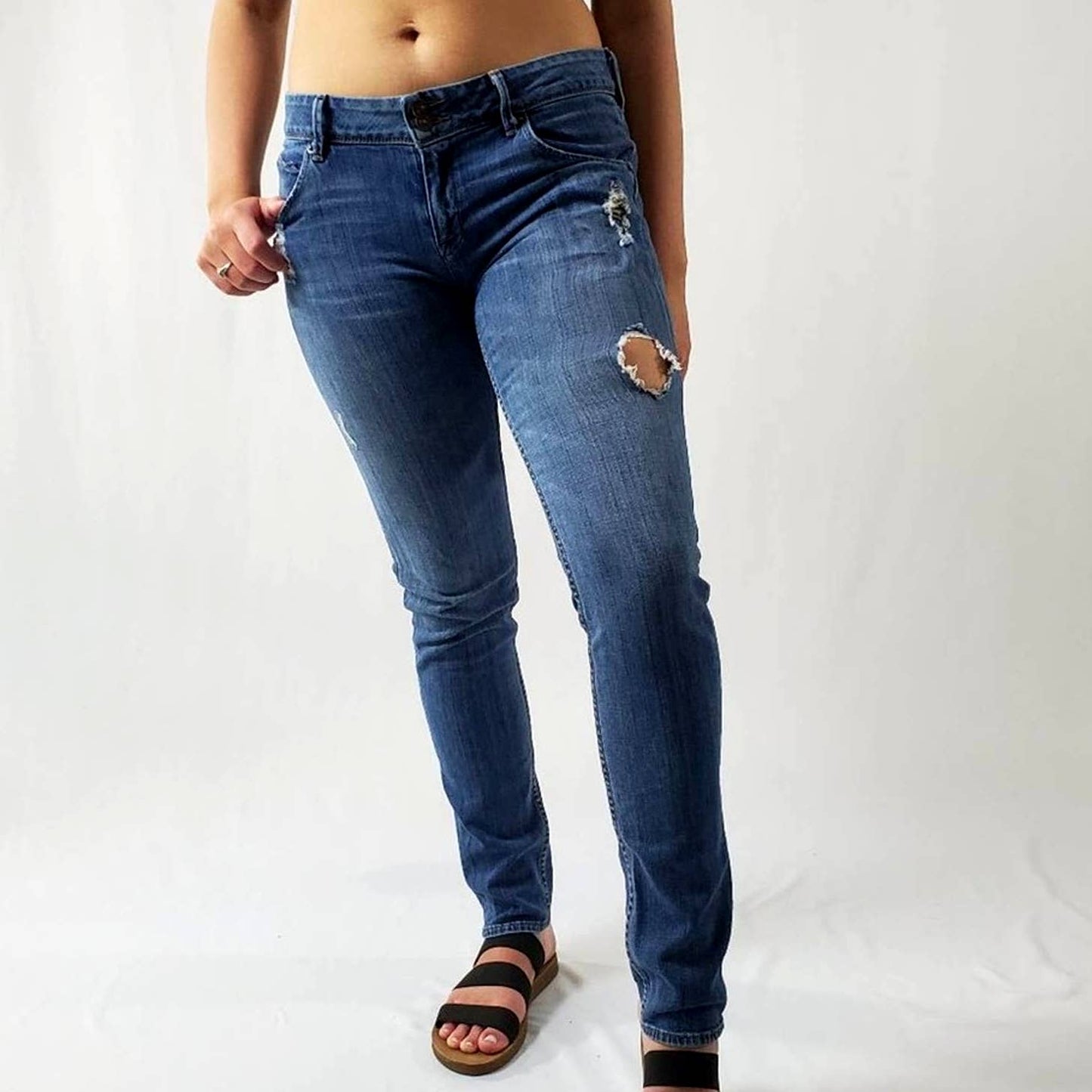 Vintage Y2K Hudson Napo Collin Flap Low Rise Jeans - 29