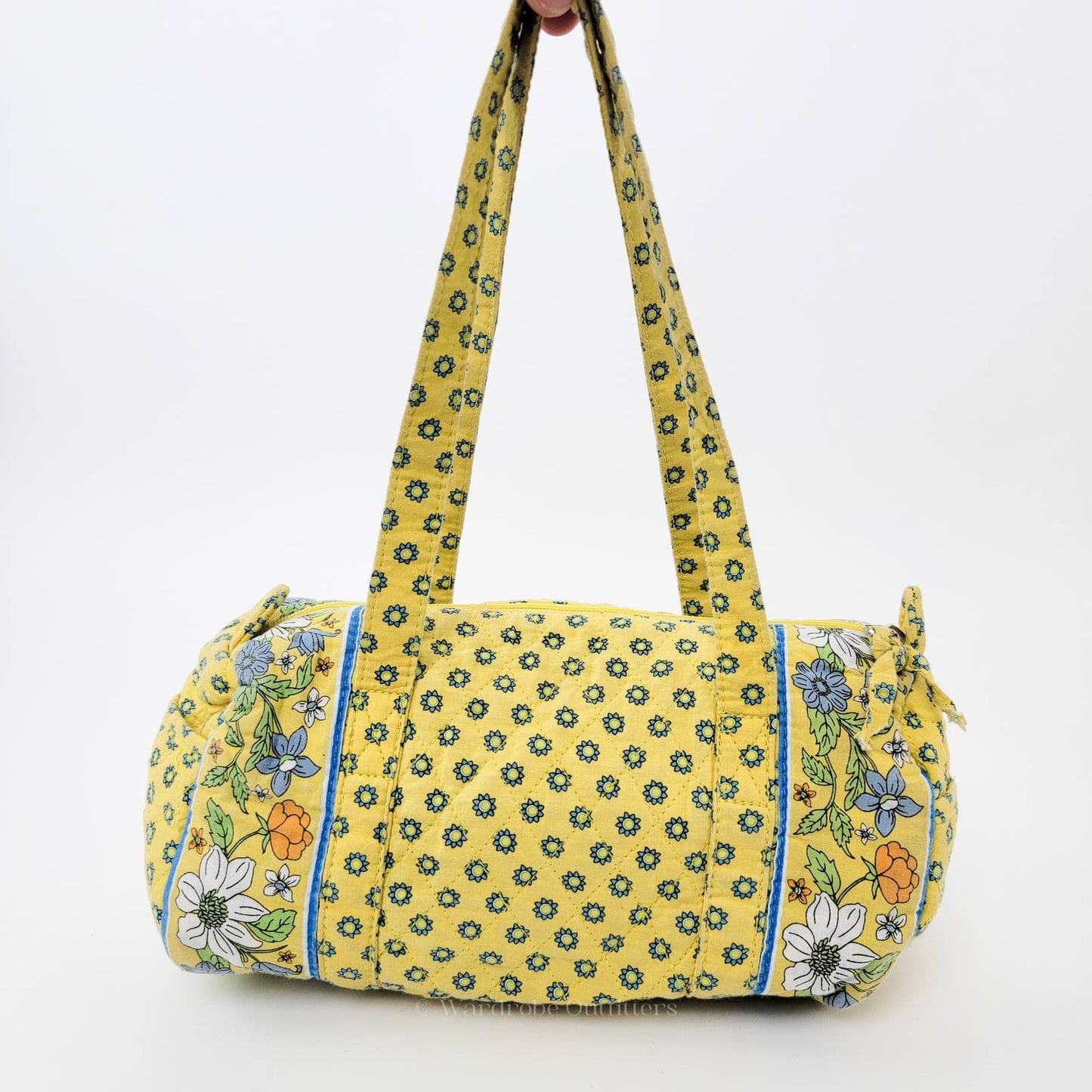 Yellow Spring Paisley Floral Print Shoulder Tote Duffel Bag