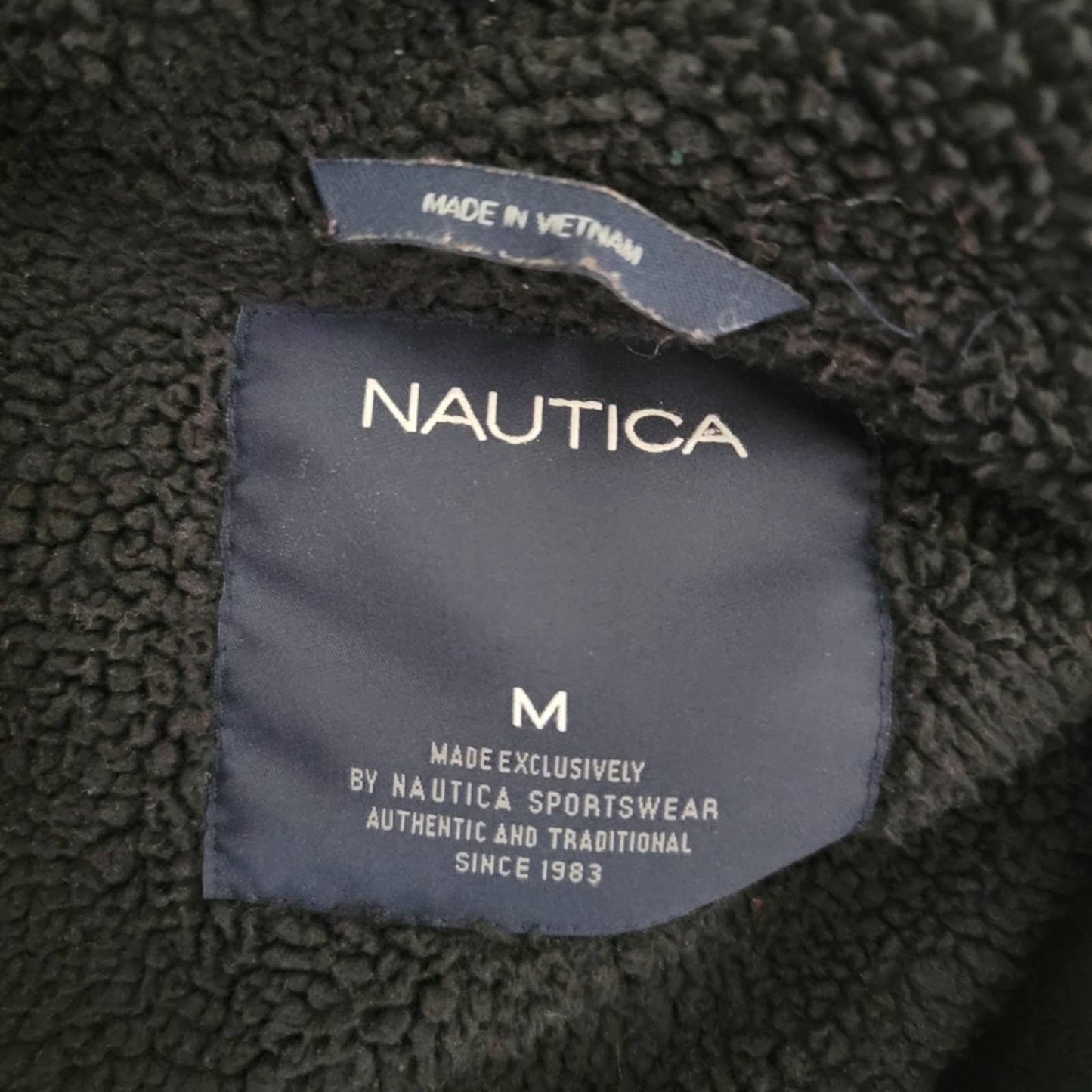 Nautica Black Sherpa Lined Jacket - M