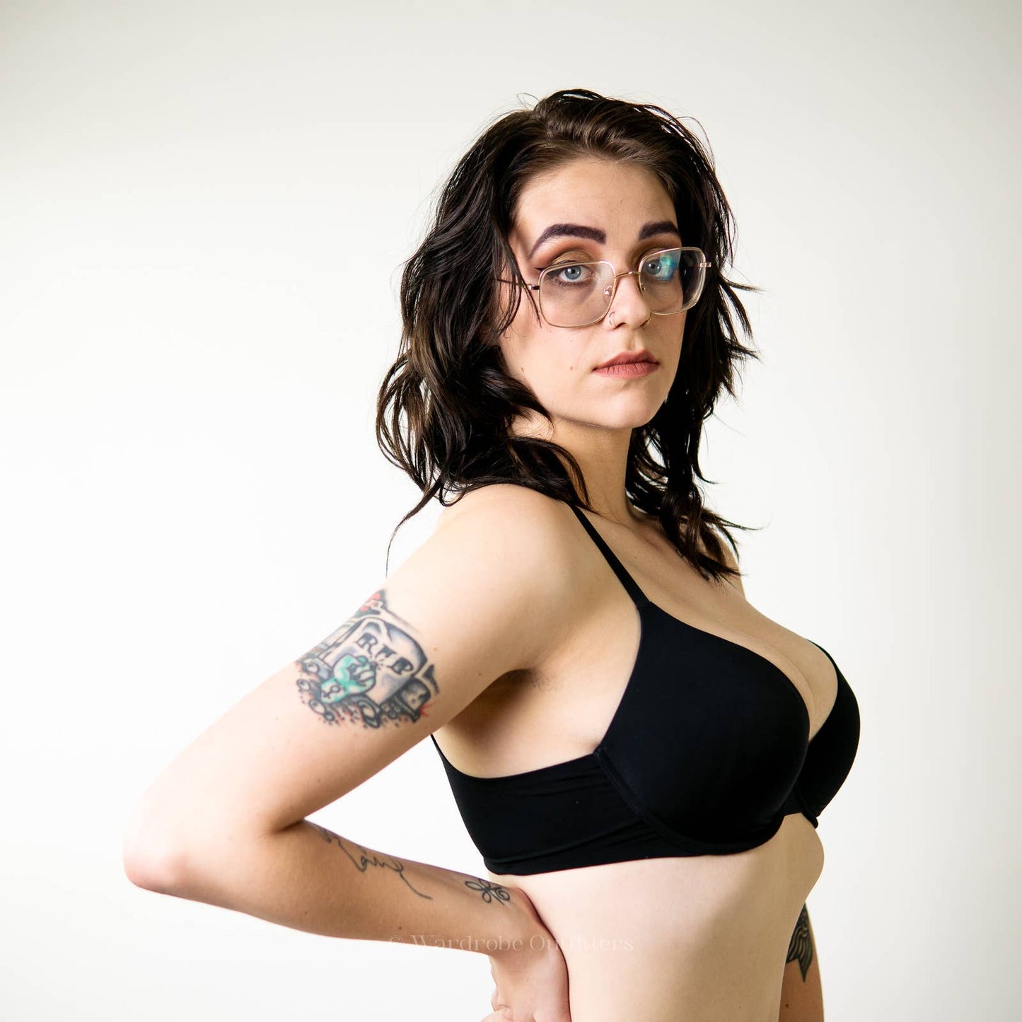 aerie Black Real Me Full Coverage Push Up Bra - 34D