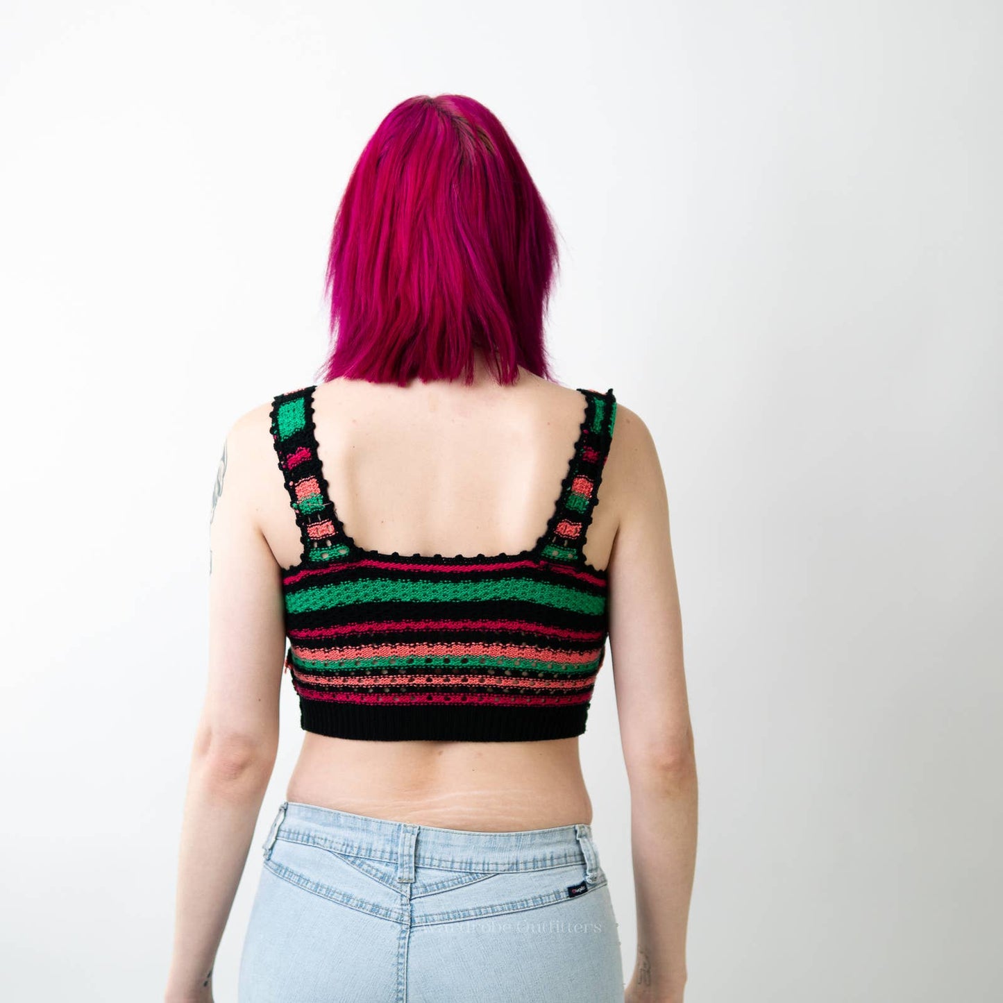 Handmade Crochet Knit Crop Top - S/M