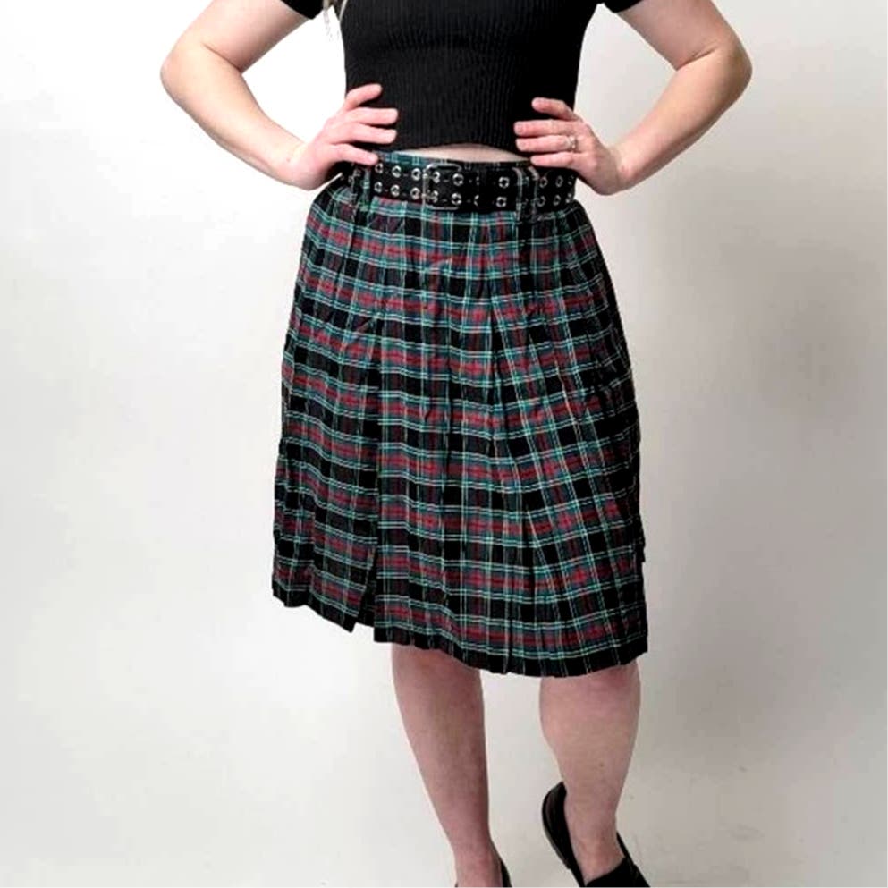 Vintage 90's GAP - Grungy Plaid Scottish Tartan Skirt