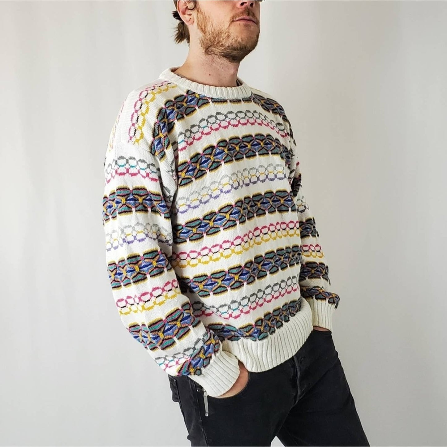 Vintage 90s Chunky Knit Sweater by Peter England - L
