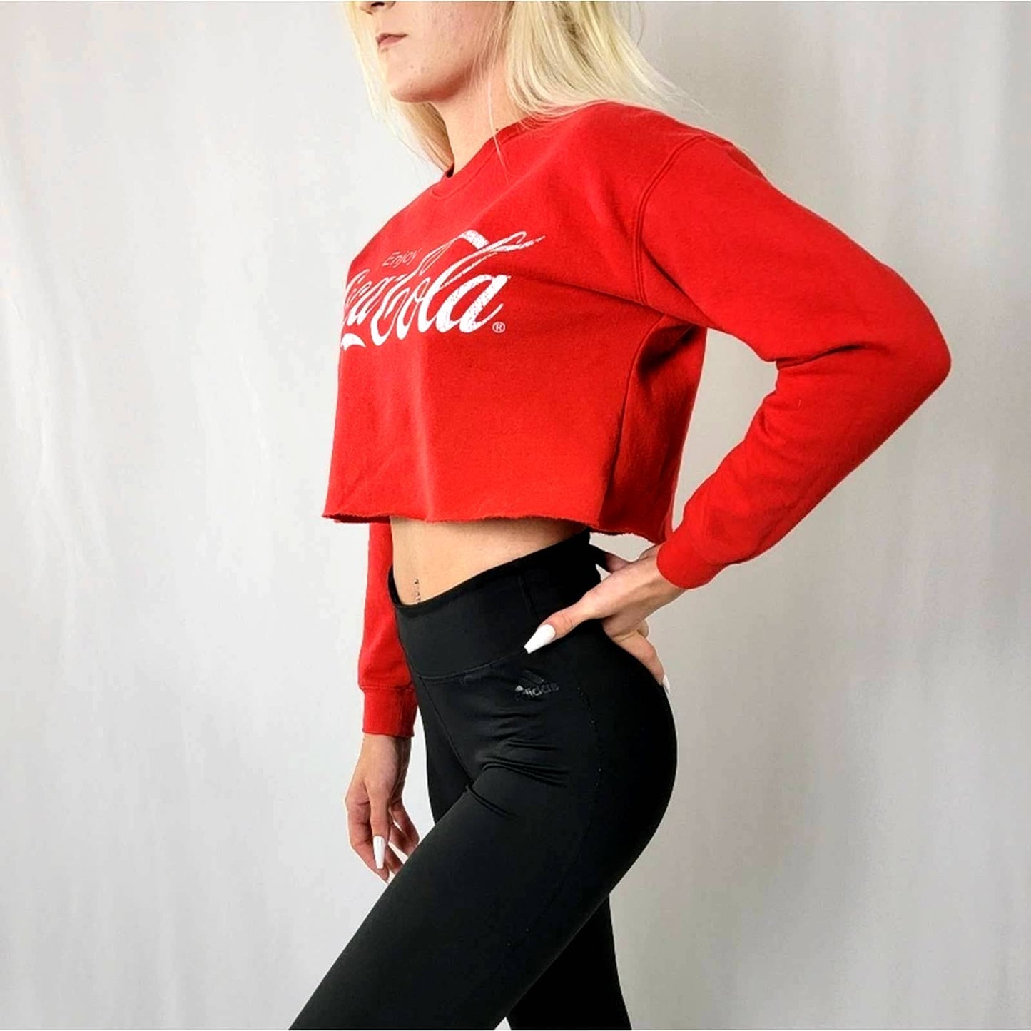 Coca Cola Cropped Red Hoodie NWOT - S