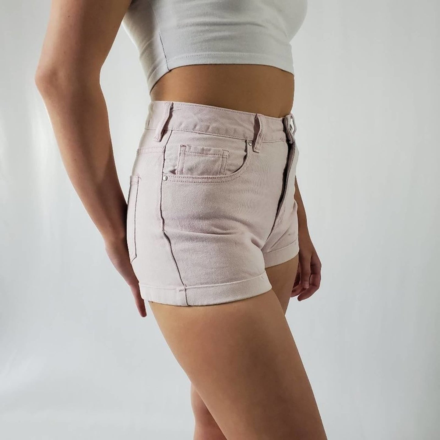 Pacsun Pale Pink High Rise Mom Shorts - 26
