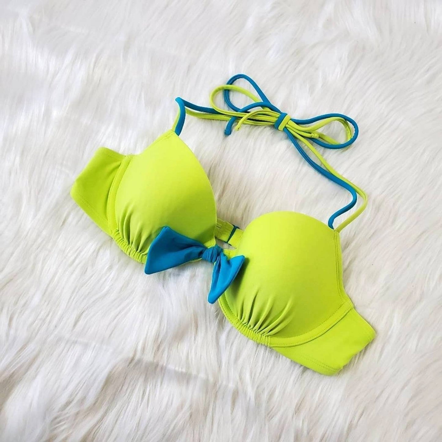 Aerie Blakely Neon Green Bikini Top Underwire - 36B