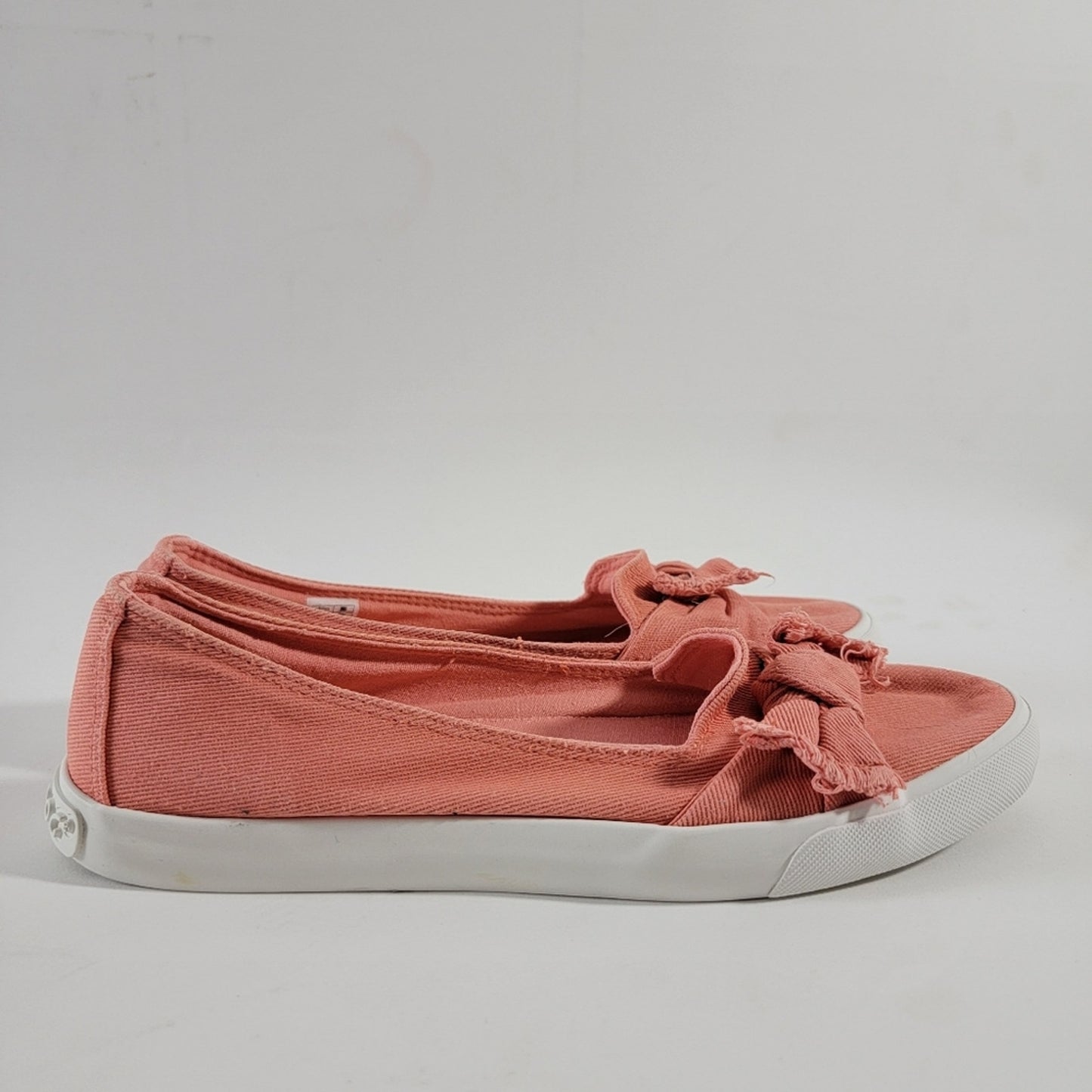 Coral Salmon Blush Rocket Dog Bow Flats Sneakers - 9.5