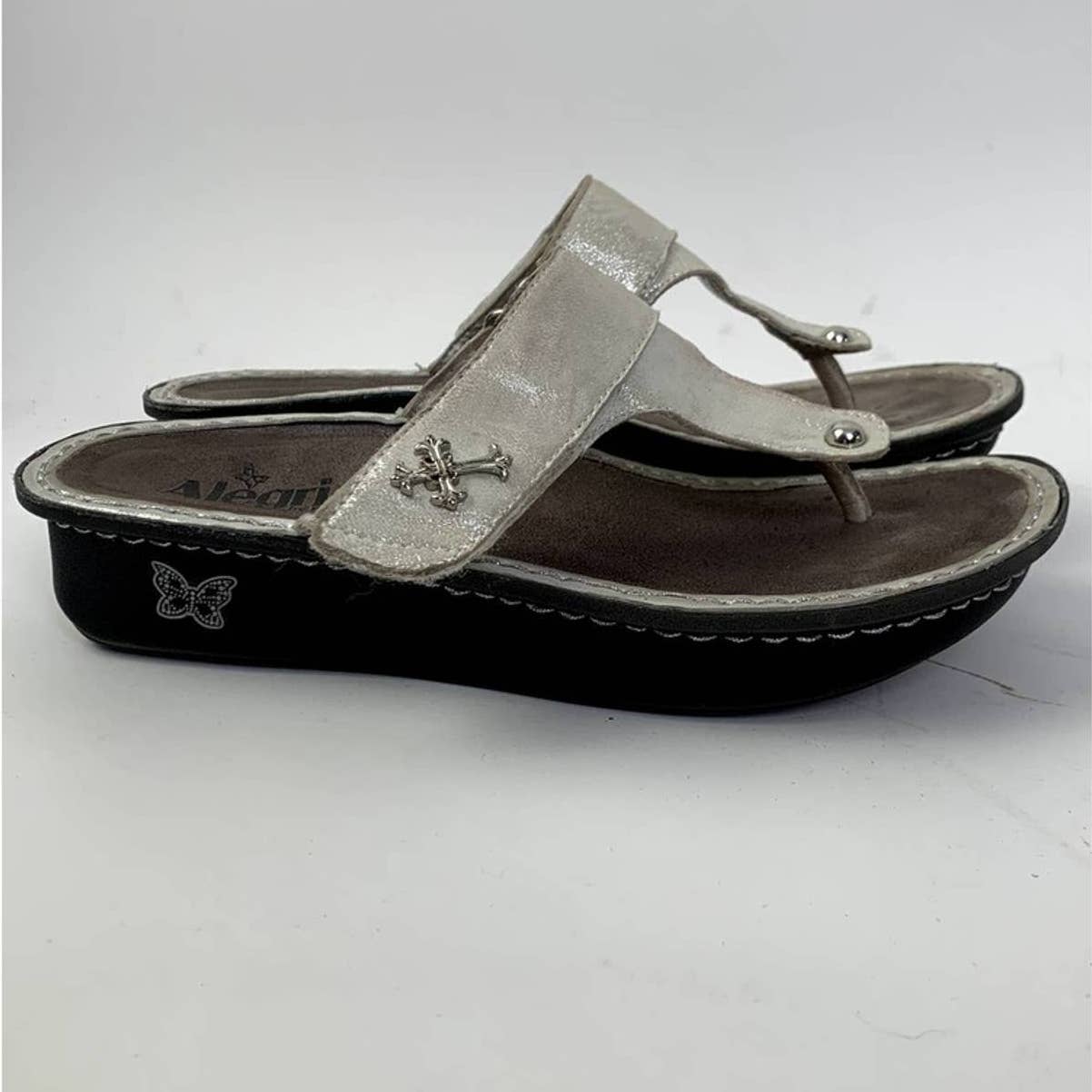 Alegria Carina Leather Thong Platform Sandals - 8