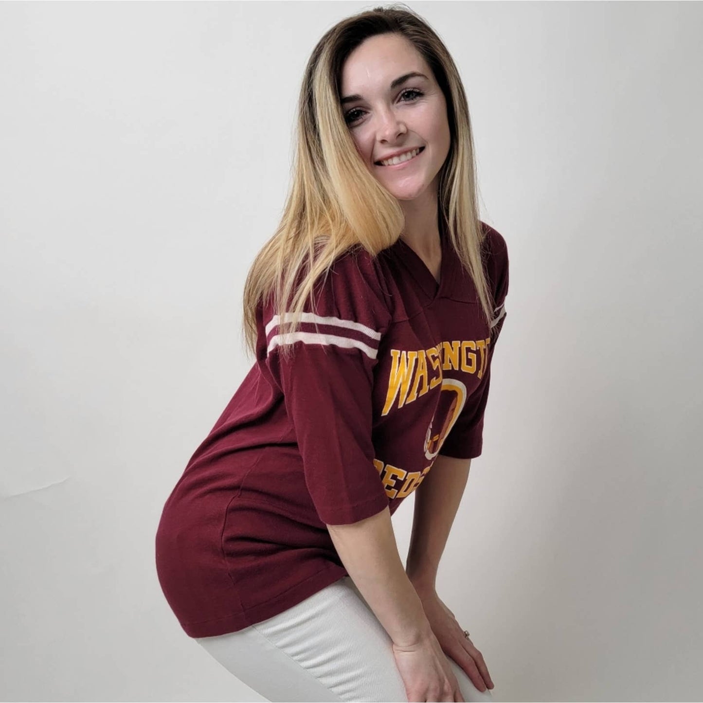 Classic Original Vintage 90s Washington Football Jersey Tee - NFL - Large