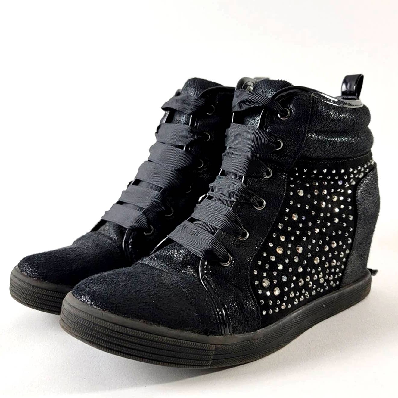 Stuart Weitzman Vance Clare Black Sneaker Shootie Bootie
