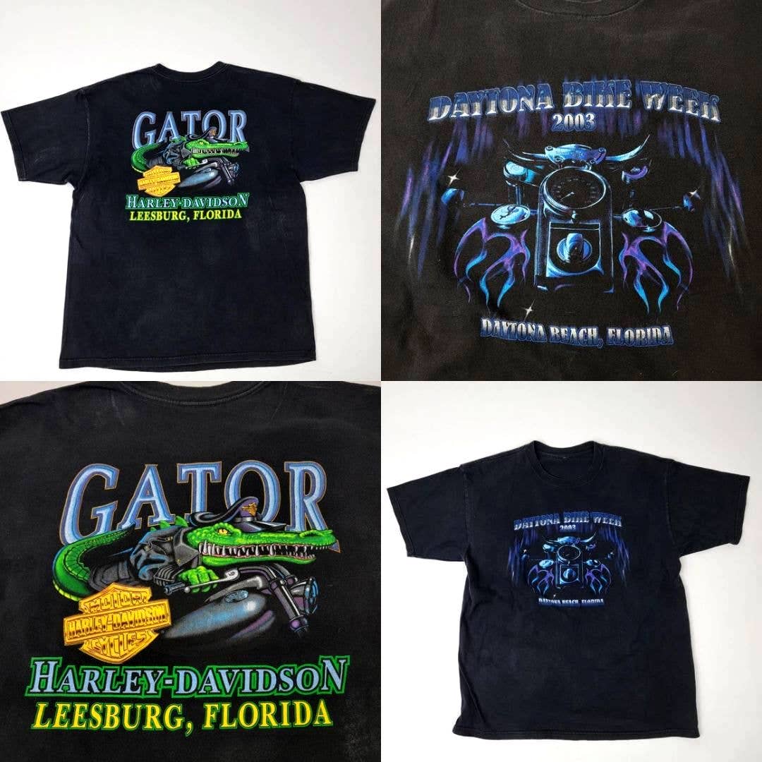 Vintage 2003 Y2K Harley-Davidson Daytona Bike Week Gator Tee Shirt - XXL