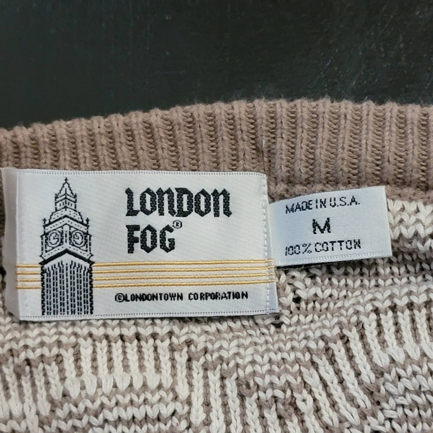 Vintage 90s Crew Neck Chunky Knit Oversized Sweater - M