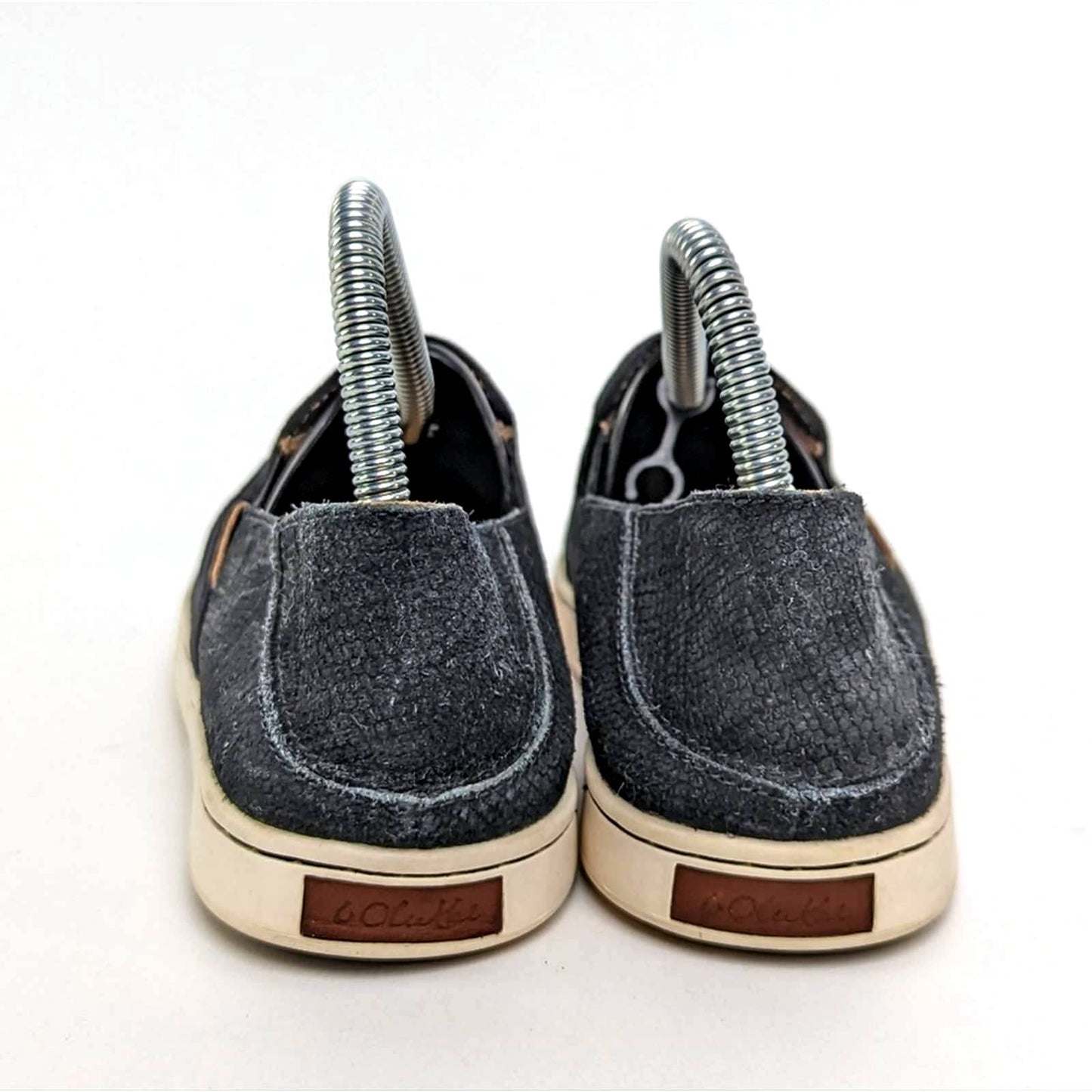 OluKai Pehuea Leather Slip On Loafer Flats - 7.5