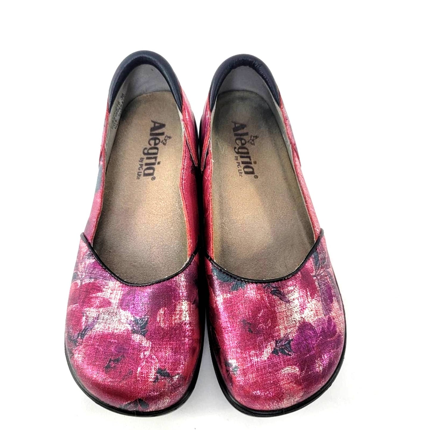 Alegria KYRA Mary Jane Blushing Mirror Floral Platform Slip On Shoes- 6