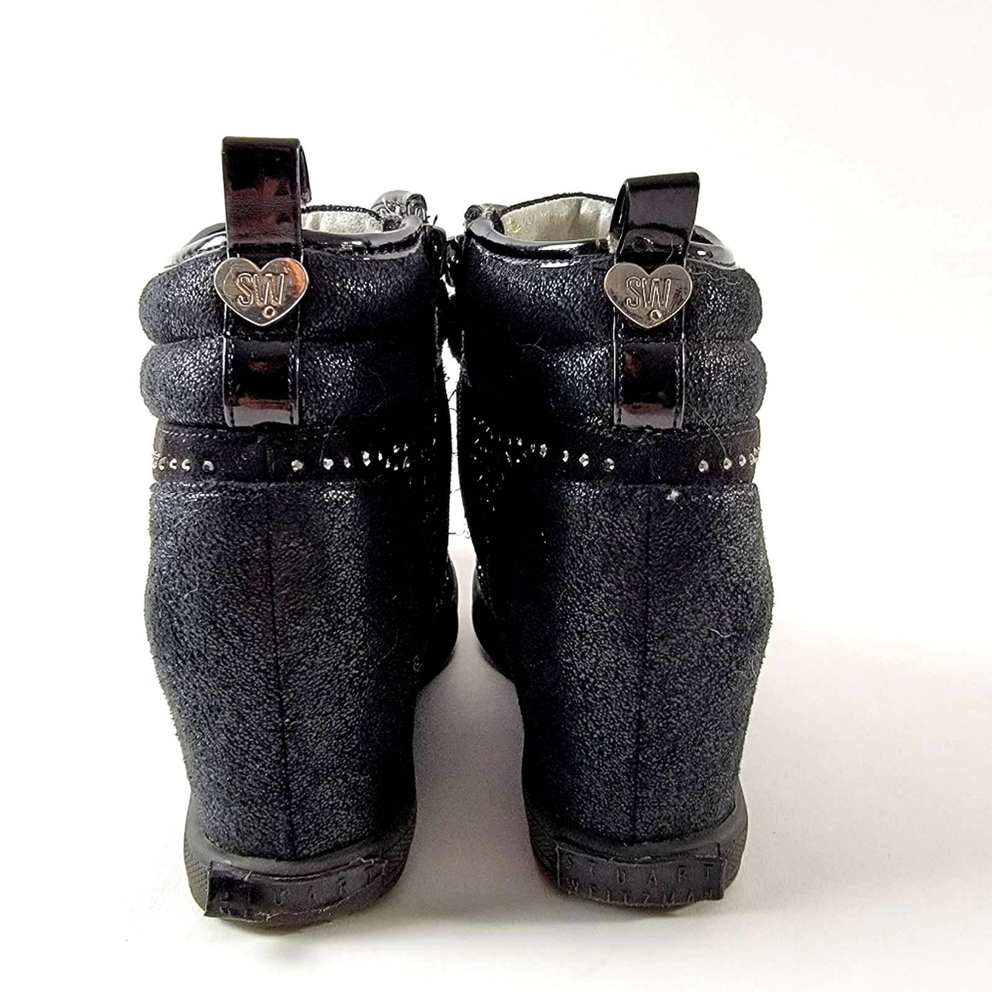 Stuart Weitzman Vance Clare Black Sneaker Shootie Bootie