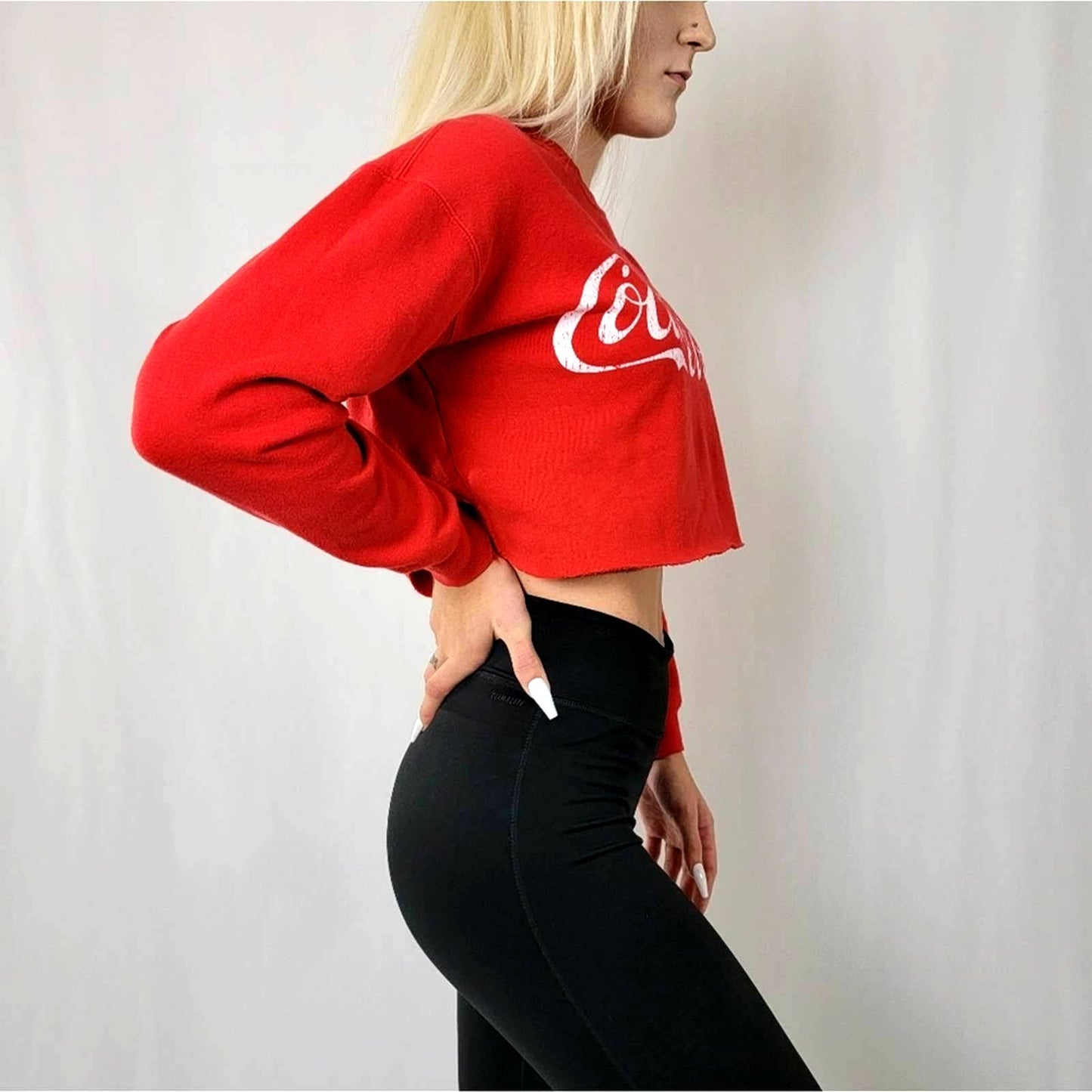 Coca Cola Cropped Red Hoodie NWOT - S