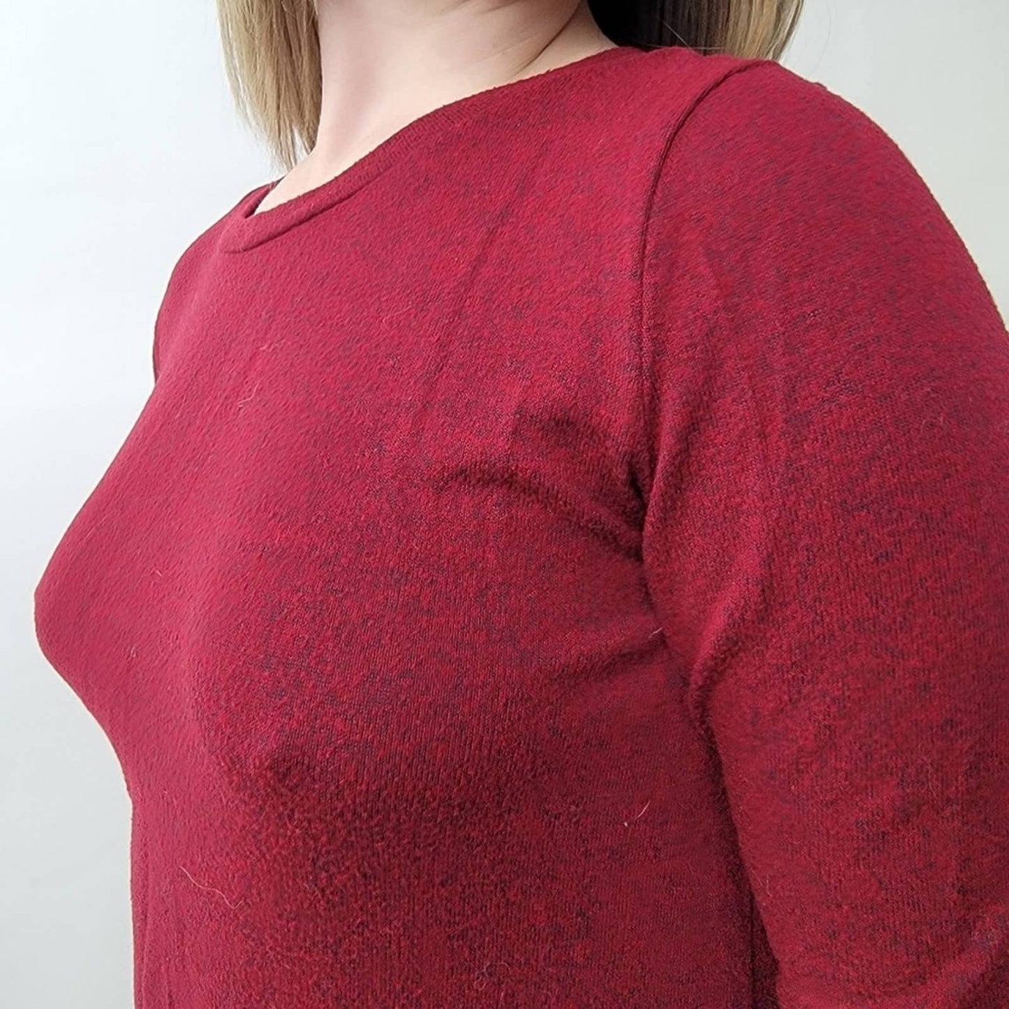 Old Navy Paper Thin Long Sleeve Heather Red - S