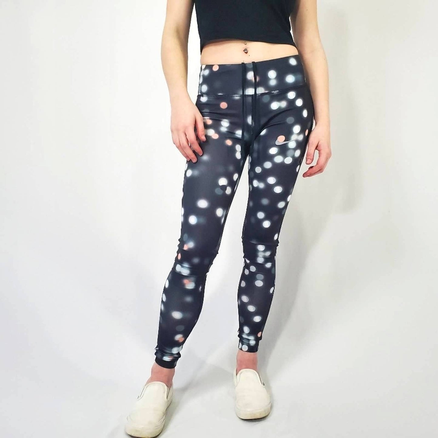 Nike Dri-Fit Essentials Printed Polka Dot Legging Tights Yoga Pants - XS