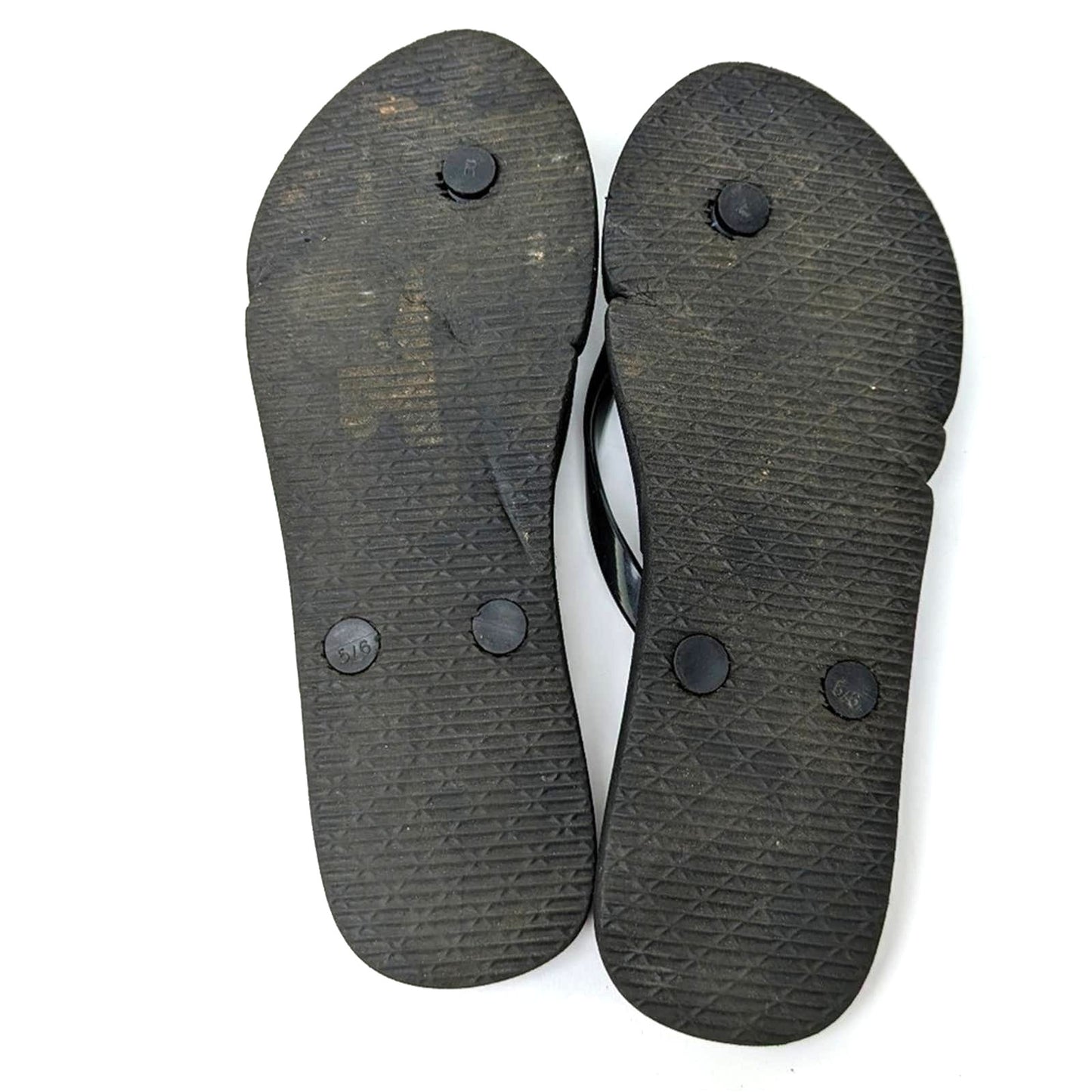 bebe Black & White Rhinestone Flip Flop Sandal Slides