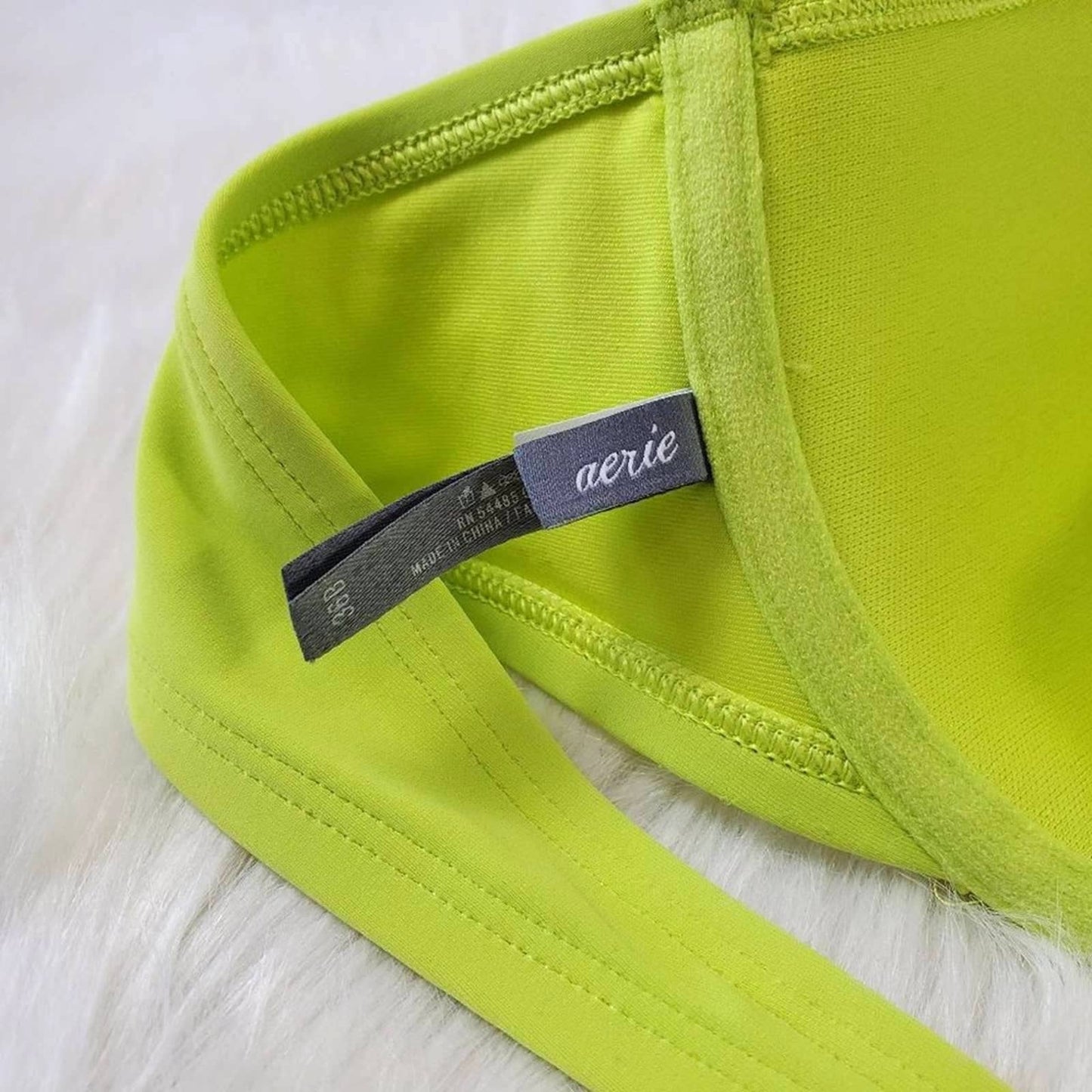Aerie Blakely Neon Green Bikini Top Underwire - 36B