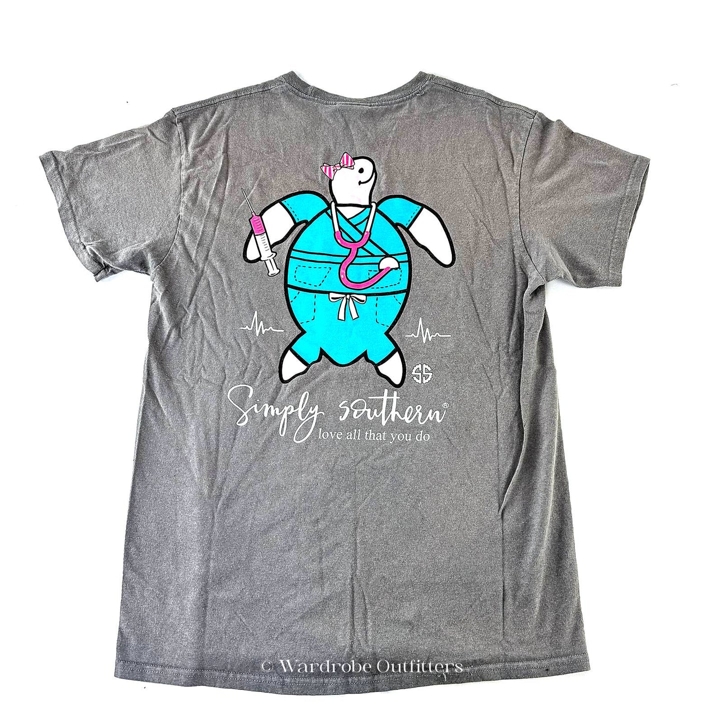 Simply Southern Nurse Turtle Tee Shirt - M
