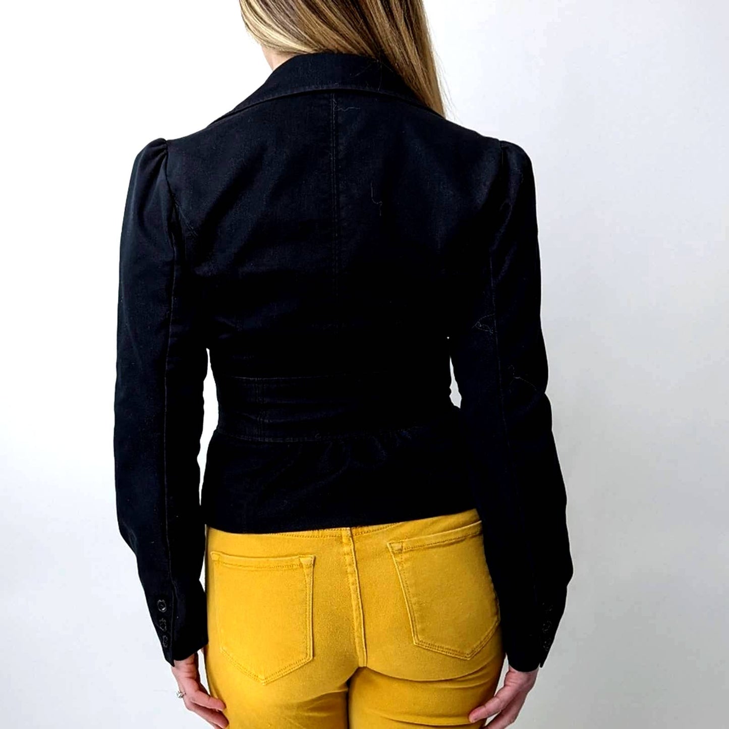 Guess Y2K Black Peplum Jacket - M