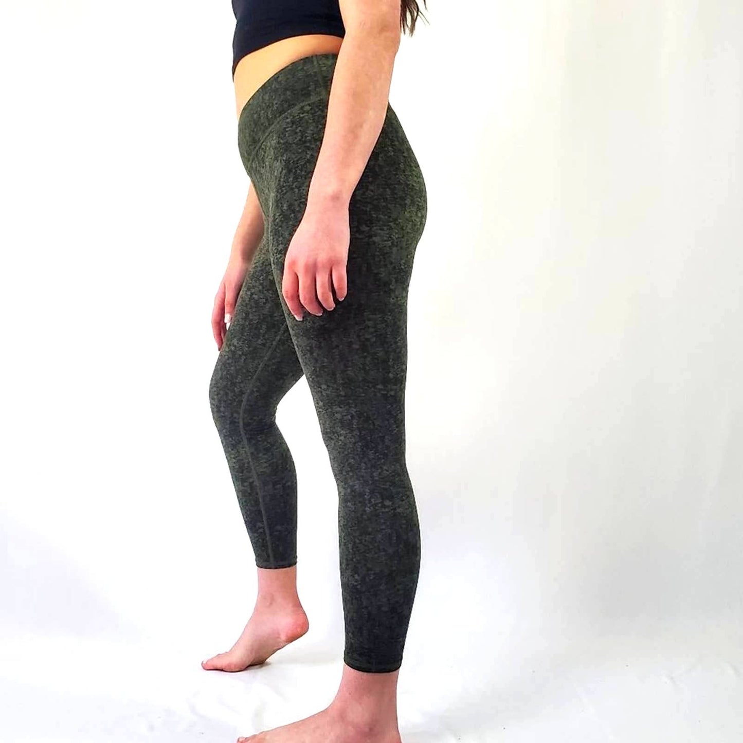 Fabletics Mila High Waist Camo Print Green Legging - M