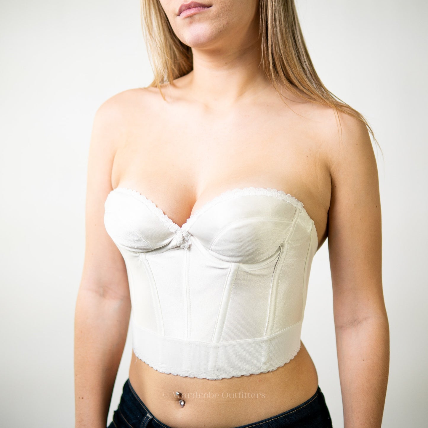 Vintage 90s White Structured Corset Bustier Lingerie- 34B