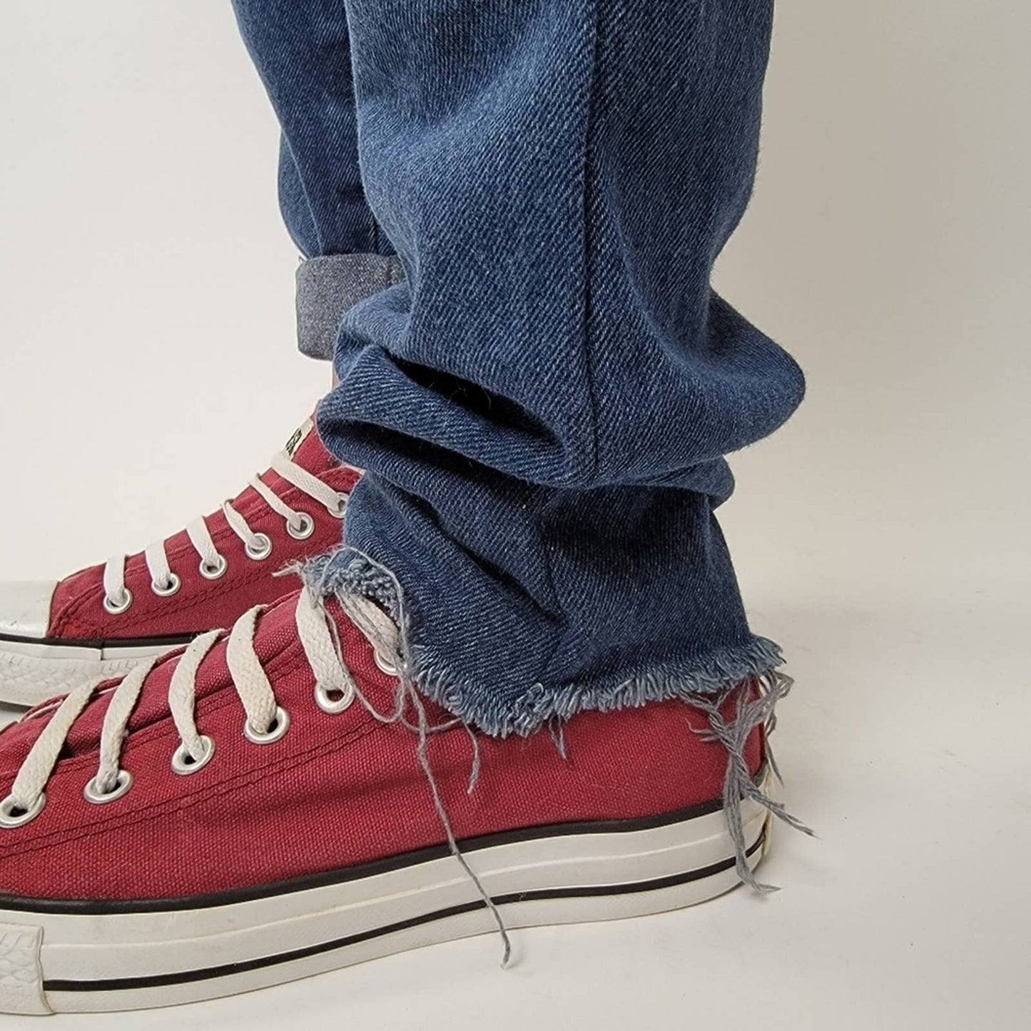 ⚡️ZOOMP⚡️ Vintage Y2k Aesthetics High Rise Raw Hem Denim Jeans - 6