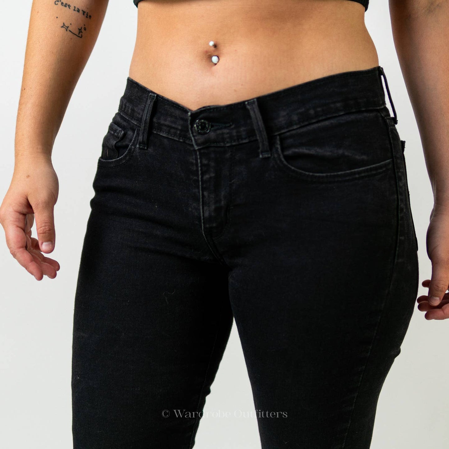 Levi 710 Super Skinny Black Denim Jeans