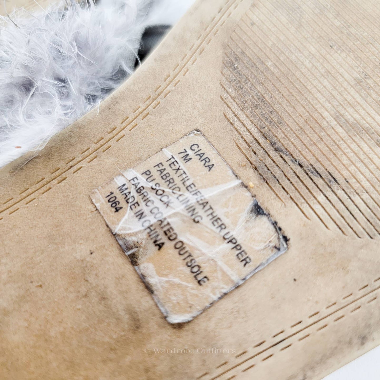 Steve Madden Boa Feather Ciara Slide Sandals - 7