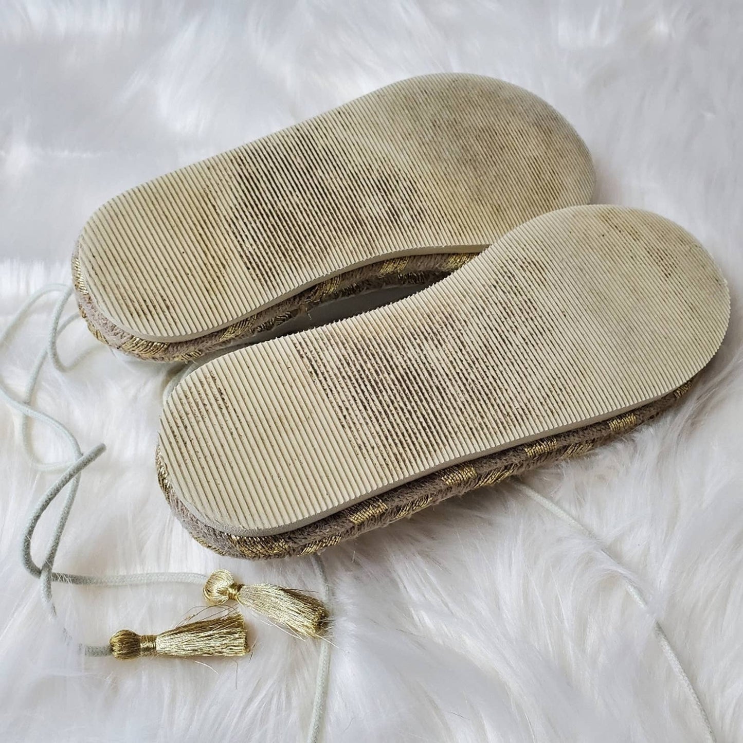 American Eagle White Espadrille Platform Gladiator Sandals - 7.5
