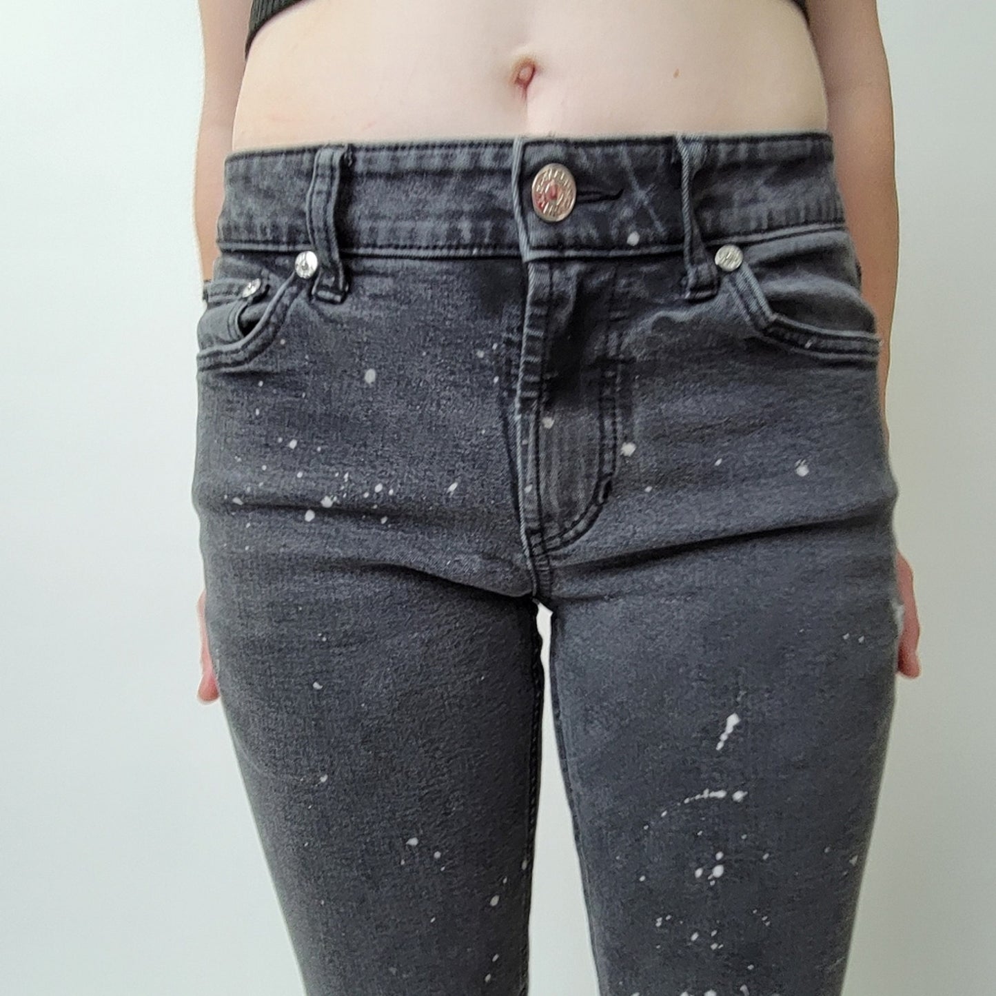 Pacsun High Rise Skinniest Black Distressed Jeans redo
