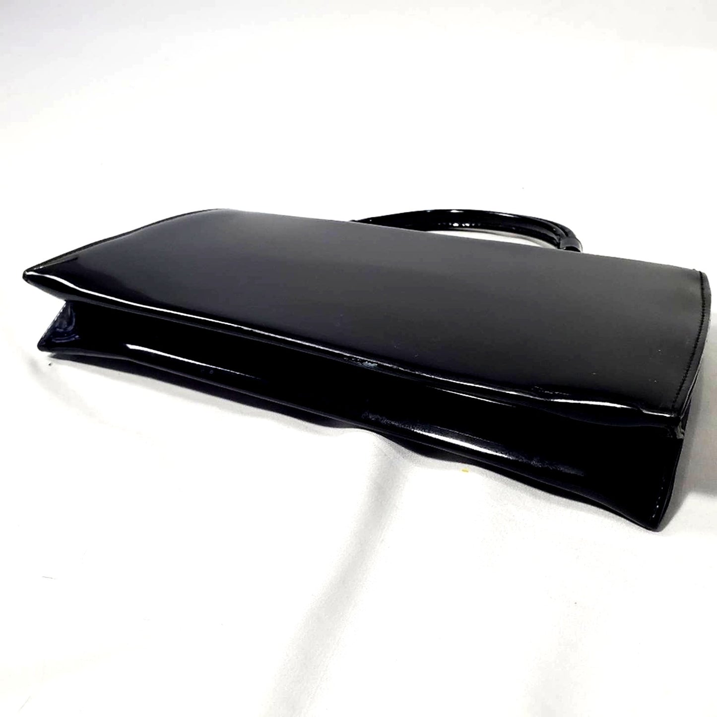 Vintage 1950's Black Handbag Purse Tote Clutch